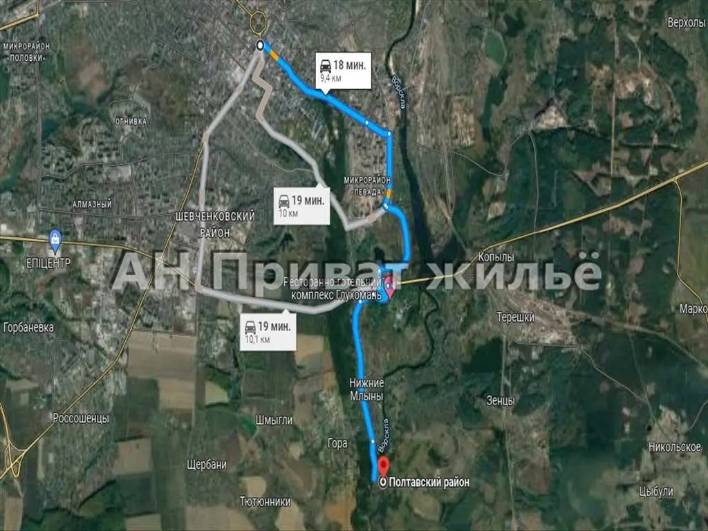 Ділянка в Нижніх Млинах біля річки | Приват житло
