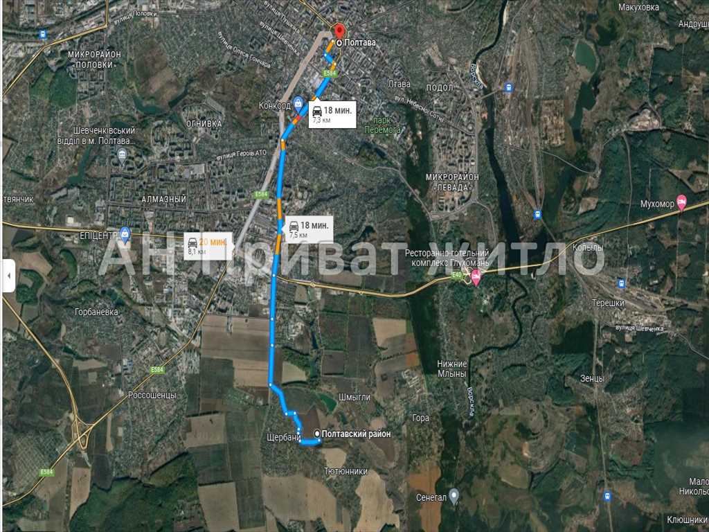 Велика ділянка під житлову забудову в Щербанях | Приват житло