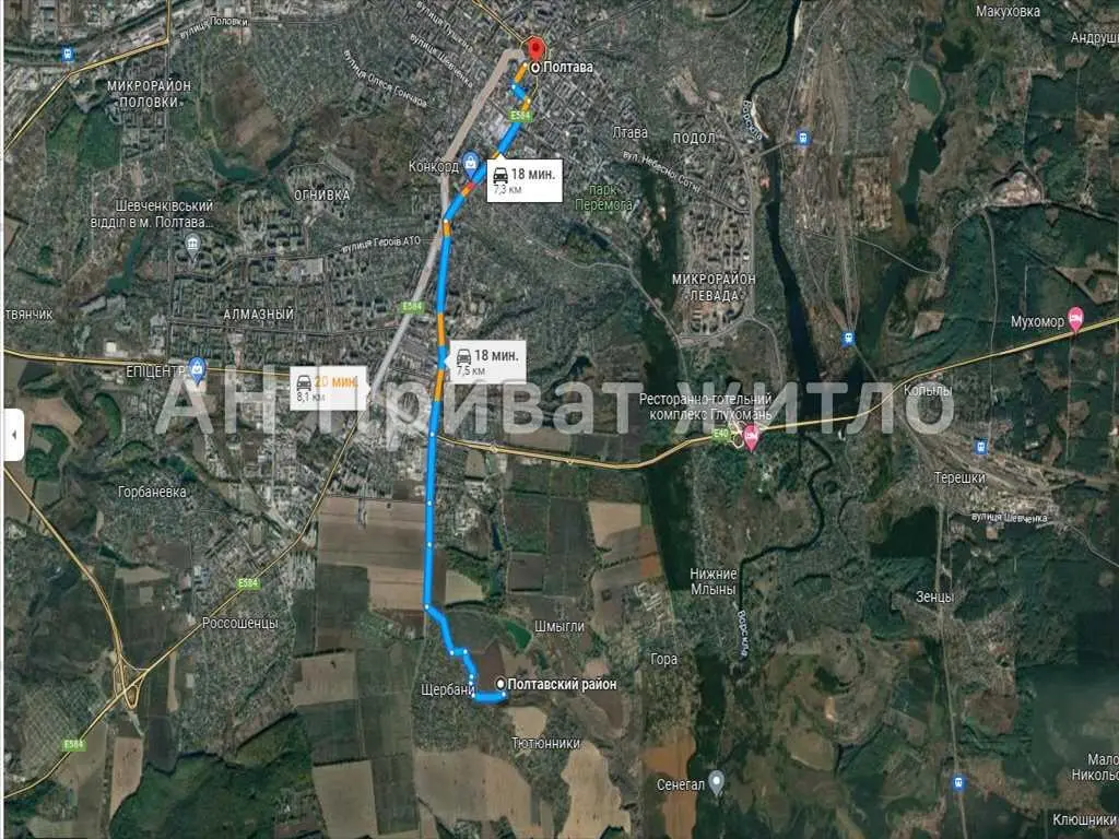 Велика ділянка під житлову забудову в Щербанях | Приват житло