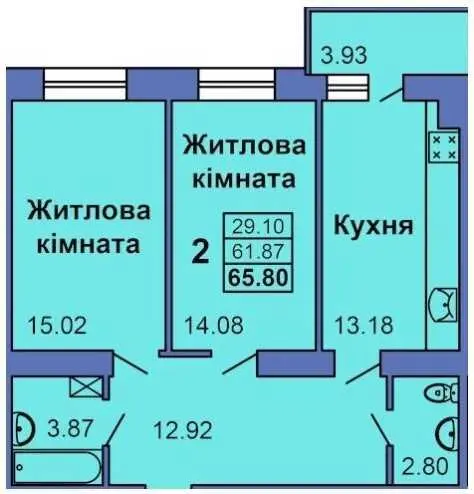 Двокімнатна квартра в новобудові. | Приват житло
