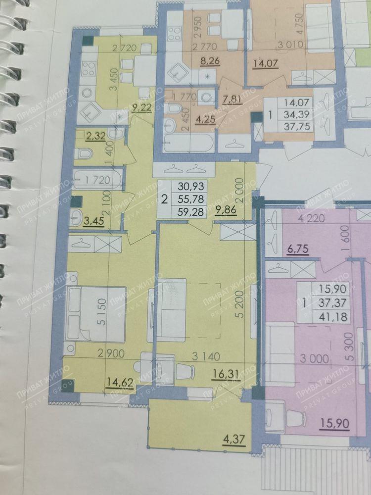 Двокімнатна квартира під бізнес в ЖК 