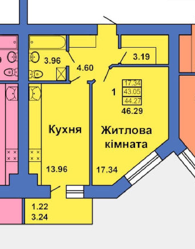 Однокімнатна квартира в новобудові на Половках | Приват житло