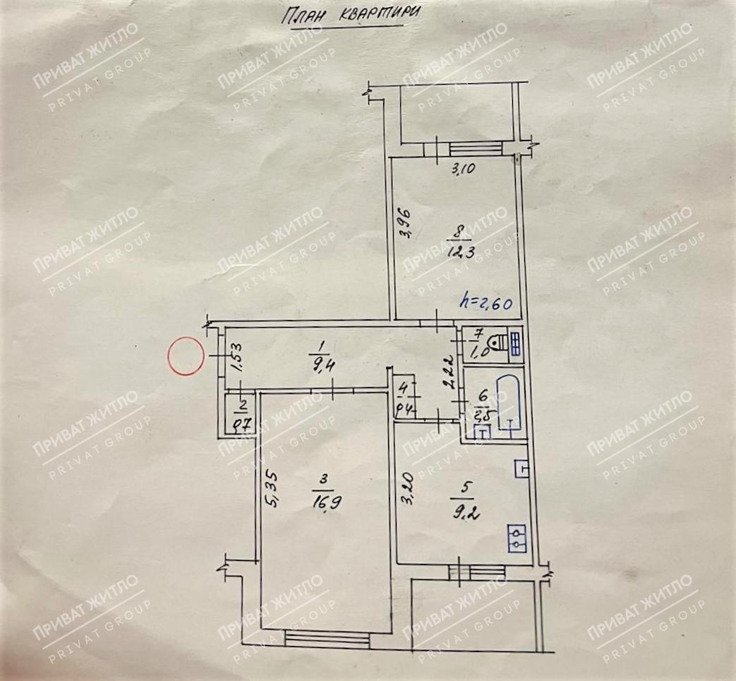 Двокімнатна квартира поруч парку Воїнів-афганців | Приват житло