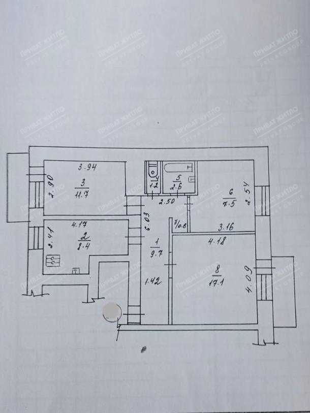 3 кімнатна квартира в цегляному будинку в Полтаві.  | Приват житло