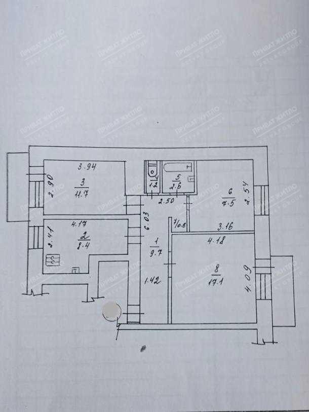 3 кімнатна квартира в цегляному будинку в Полтаві.  | Приват житло