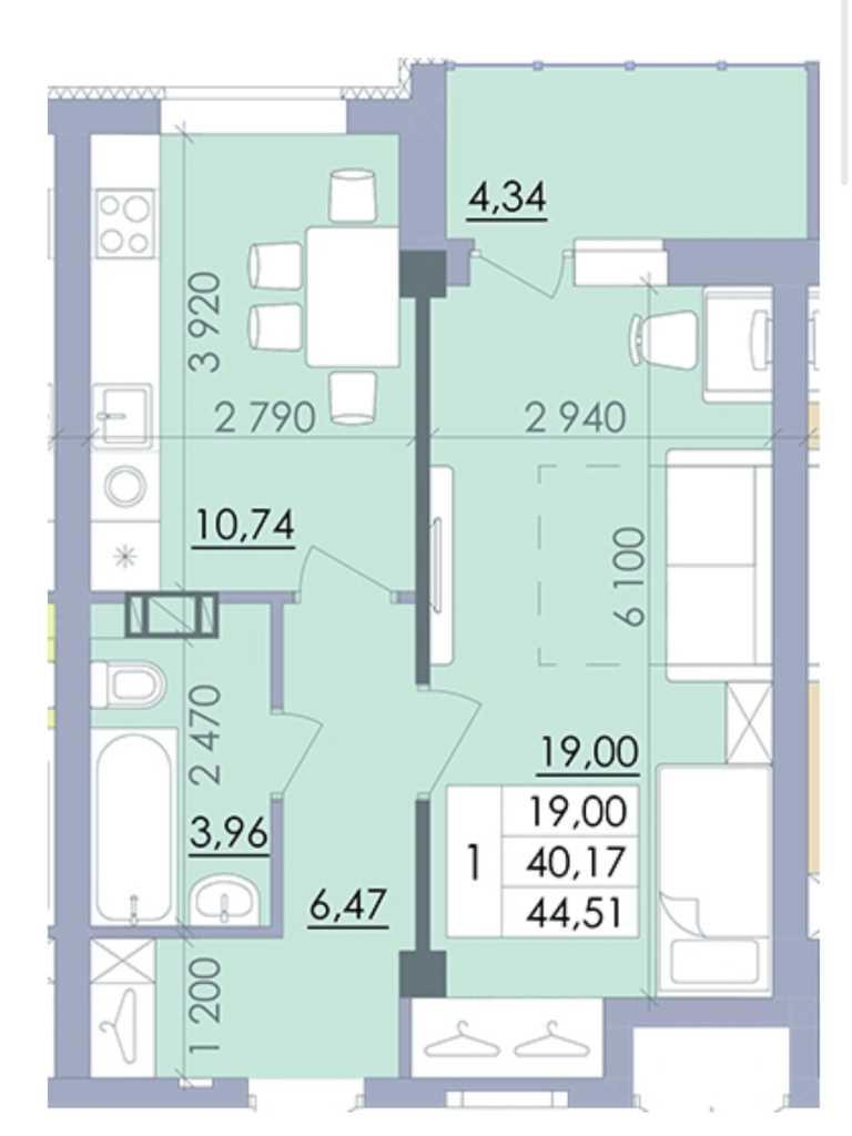 ЖК Пелюстковий. Велика 1-к в зданому корпусі! | Приват житло