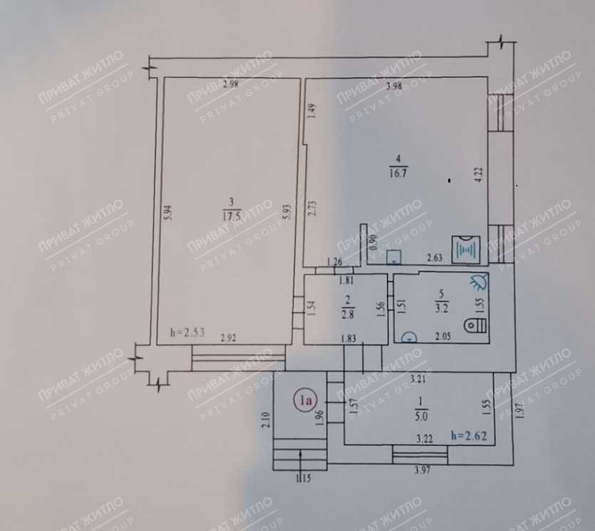 Продаж 1 кімнатної квартири з автономним опаленням
 | Приват житло