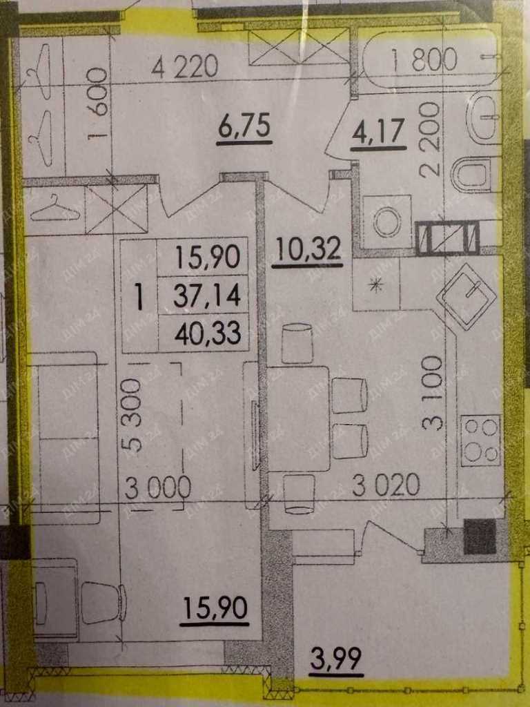 1-кімнатна квартира, ЖК Пелюстковий | Приват житло