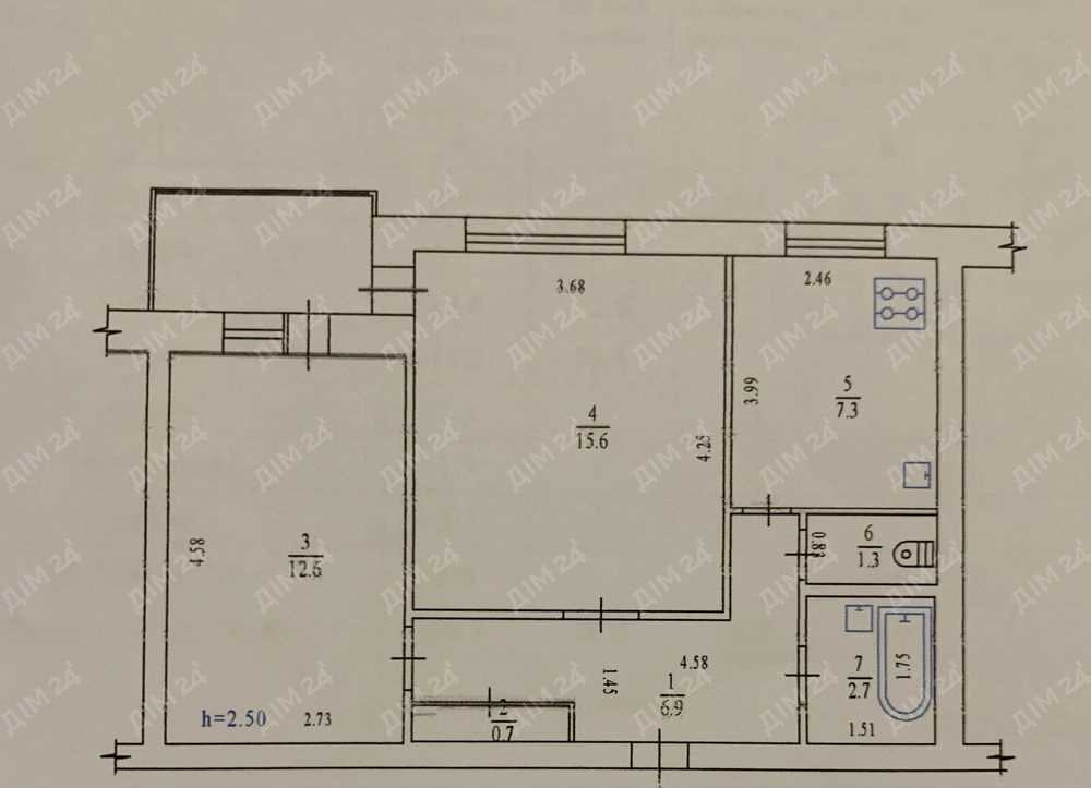 2 кімнатна квартира по кільцю.
 | Приват житло
