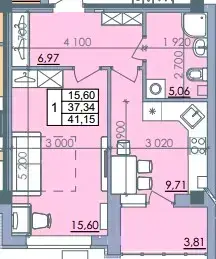 Простора 1-кімнатна квартира в ЖК «Пелюстковий» | Приват житло