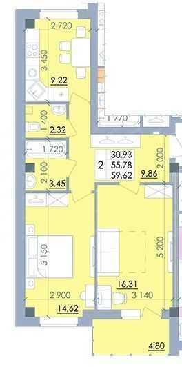 єОселя! 2-кімнатна в ЖК Пелюстковий! | Приват житло