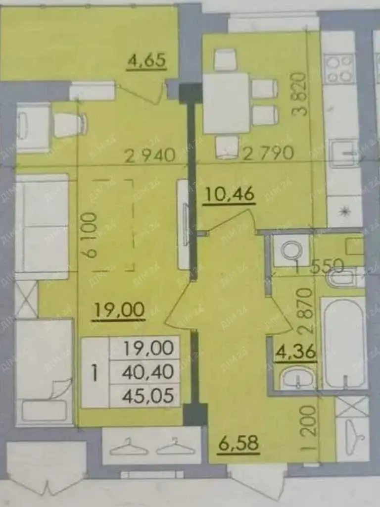 Однокімнатна квартира з ідеальним плануванням — ЖК «Пелюстковий» | Приват житло