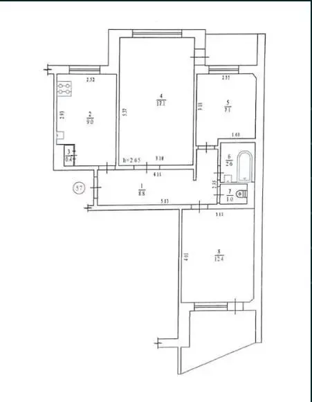 Затишна трикімнатна квартира на Алмазному | Приват житло