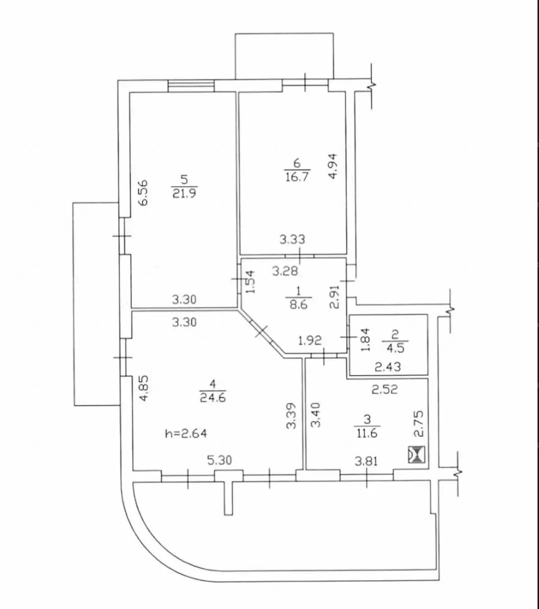 Велика 3-кімнатна з АО. Центр | Приват житло