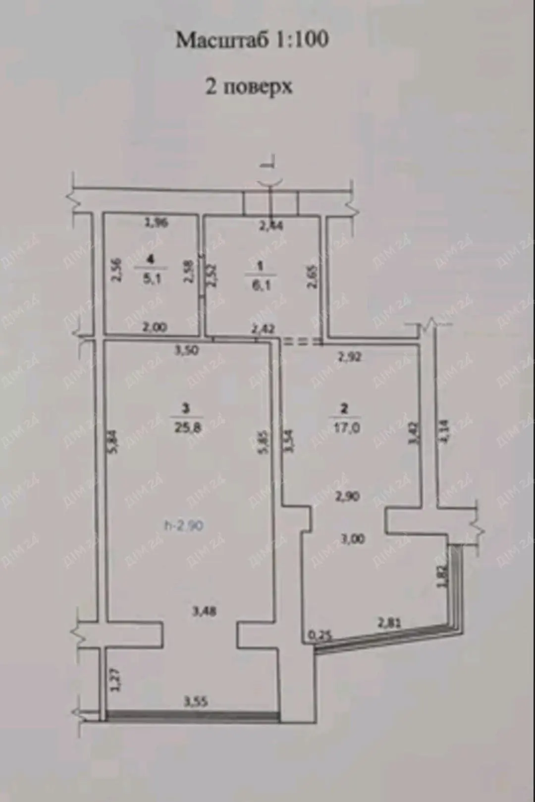 Продаж 1-кімнатної квартири в новобудові, 54 м²
 | Приват житло
