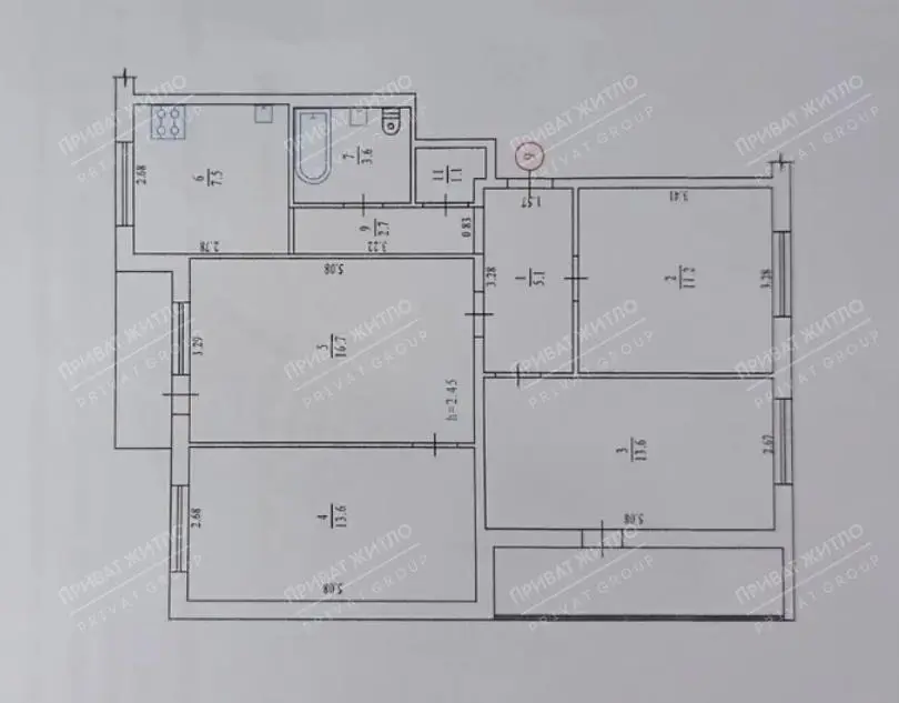 Продається  4-кімнатна квартира в спальному районі  на Половках. | Приват житло