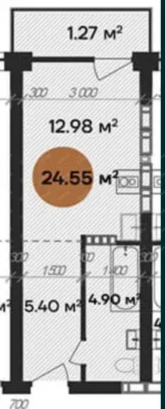 Однокімнатна у сучасному будинку | Приват житло