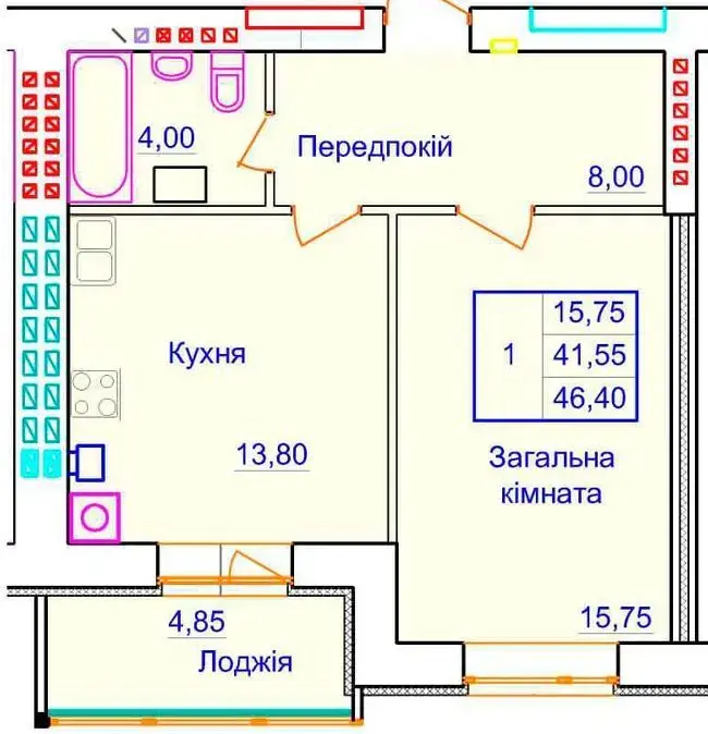 Продаж 1-кімнатної квартири в ЖК «Європейський», Полтава | Приват житло